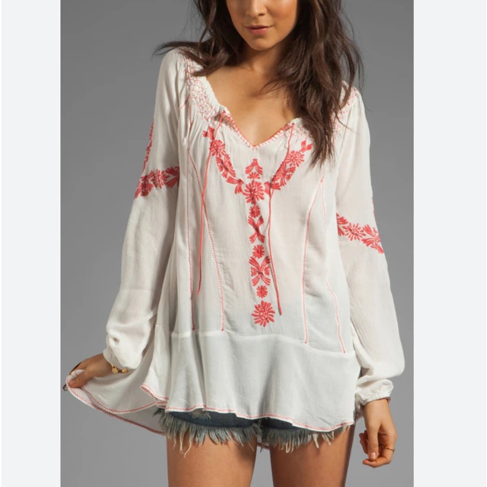 Free People Rolling Stone Woven Top - Picture 1 of 6